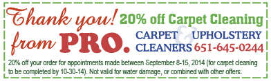 September 2014 Carpet Cleaning Coupon Minneapolis St Paul MN