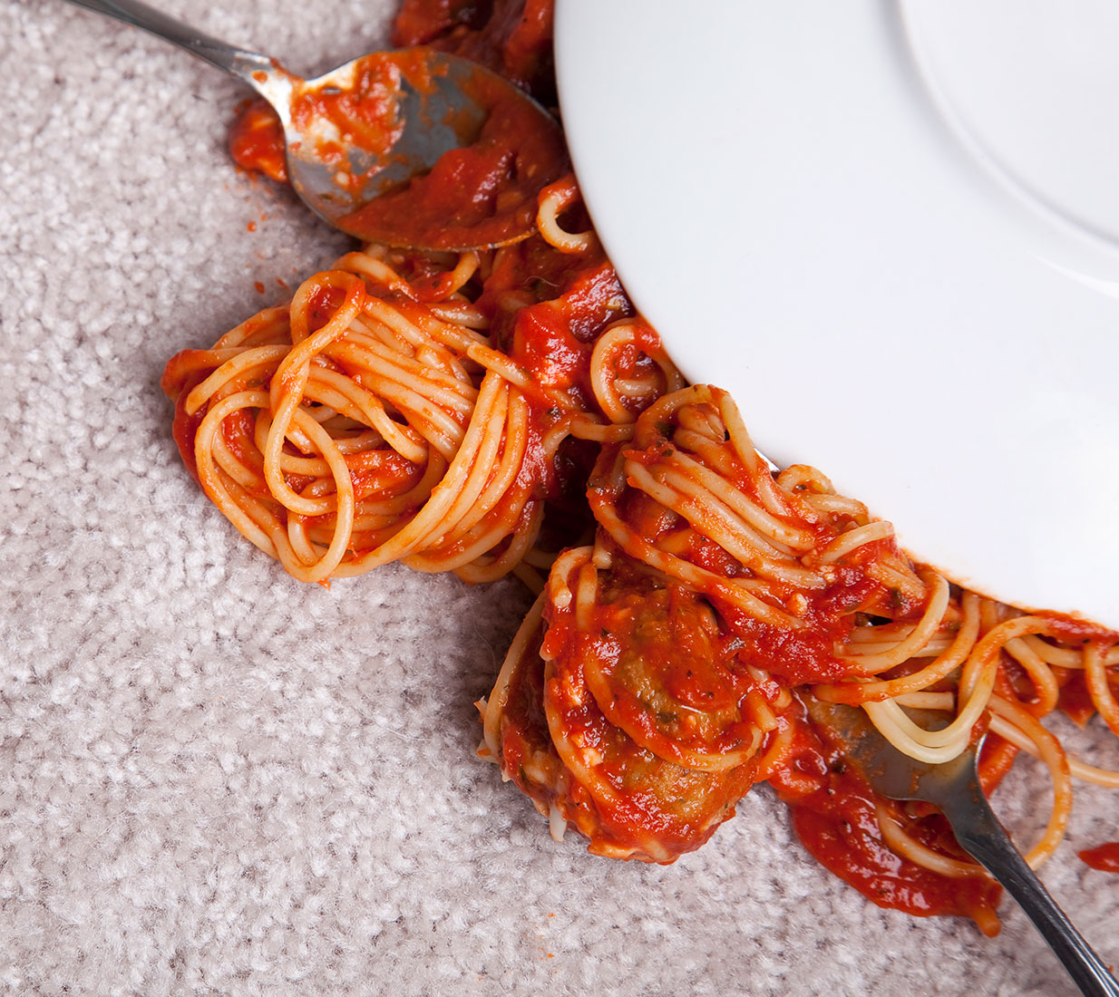 Spaghetti spill on carpeting, carpet cleaning 20% off